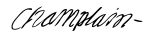 Typical signature of Samuel de Champlain