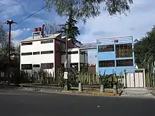 The Rivera-Kahlo house as visible from the street