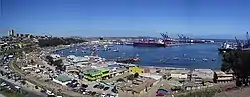 Panorama of the port of San Antonio