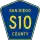 County Road S10 marker