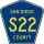 County Road S22 marker