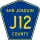 County Road J12 marker