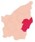 Faetano's location in San Marino