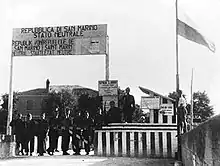 Neutrality placards at the borders of San Marino during World War II ("Republic of San Marino - Neutral State")