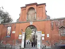 The entrance to the church and catacomb of San Pancrazio