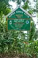 Signboard outside the house compound.