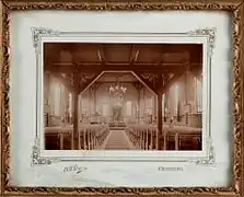 Interior of the first church (1872-1900)