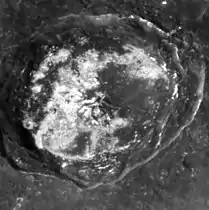 Sander crater, showing the hollows