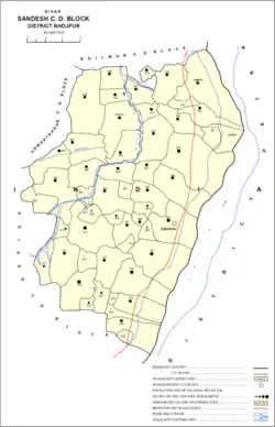 Map of Sandesh block