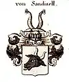 Coat of arms of the barons of Sandizell, from Tyroff's armorial book of the entire nobility of the Kingdom of Bavaria, 1820.