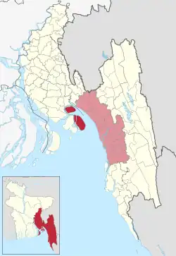 Location of Sandwip