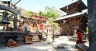 Bajrayogini temple after April 2015 Nepal earthquake