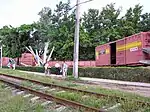 View of the memorial from the Havana-Santiago rail line