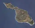 Satellite photo of Santa Catalina Island