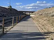 Asphalted section near I-25