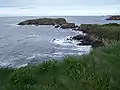 The coastal meadows at the Bay of Biscay near Tapia de Casariego, Spain