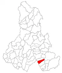 Location in Harghita County