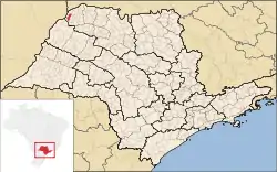 Location of Santa Fé do Sul