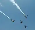 Sarang display team of IAF at Aero India 2013