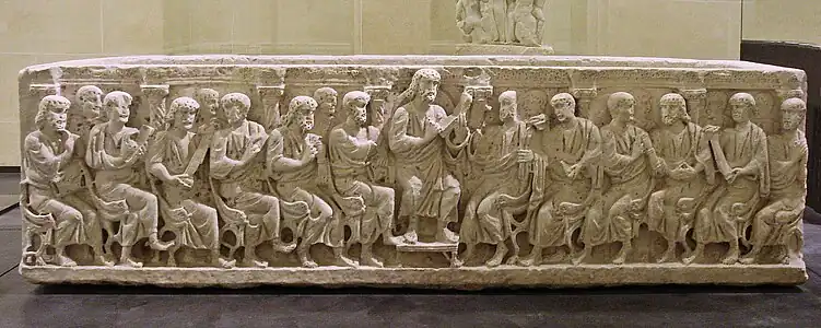 A Gallo-Roman sarcophagus from Rignnieux le Franc, Ain (end of 4th century)