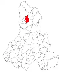 Location in Harghita County