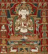 Multi-headed Sarvavid Vairochana, Central Tibet, circa late 13th – early 14th century.