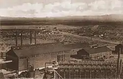 The Sasco Power House with the town in the background