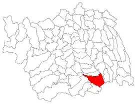 Location in Bacău County