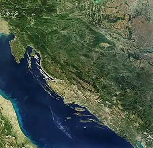 Image 70Satellite image of Croatia (from Croatia)