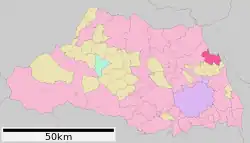 Location of Satte in Saitama Prefecture