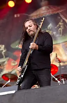 Odden performing with Satyricon in 2016