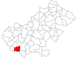 Location in Satu Mare County