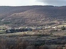 A general view of the village of Saumane