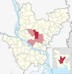 Location of Savar Upazila