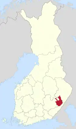 Location of Savonlinna in Finland