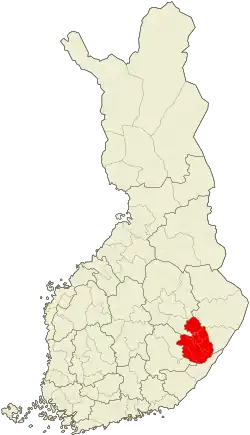 Location of Savonlinna sub-region