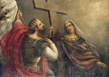 Saints Constantine and Helena present the Holy Cross