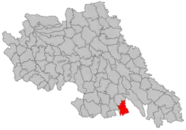 Location in Iași County