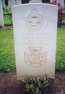 Scarf's headstone at Taiping War Cemetery