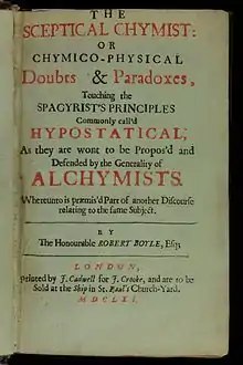 Image 46Title page from The Sceptical Chymist, a foundational text of chemistry, written by Robert Boyle in 1661 (from Scientific Revolution)