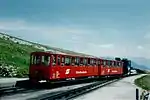 Schafberg Railway train outside the summit station