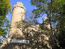 The ruins of Auerbach Castle near Bensheim