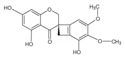 Chemical structure of scillavone A