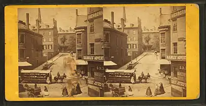 Scollay Square, looking up to Pemberton Square, Boston, c. 1860s