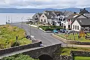 Village centre with Harbour Shop, looking east toward Kintyre