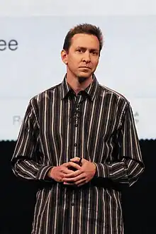 Scott Forstall presenting at Apple's Worldwide Developers Conference 2012.