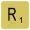 Scrabble tile for "R"