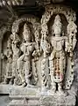 Sculpture on the outer wall of Basaralu temple