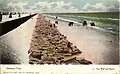 Sea Wall and beach, Galveston, Texas (postcard, circa 1907).