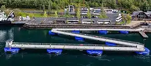 Geiranger movable Seawalk on pontoons